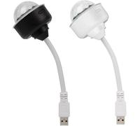 2-Pack USB Rotating Disco Ball Lights - 360° RGB LED Mini Party Lights for Car, Birthday, Family Gatherings, Christmas, and Celebrations - Portable Plug-In Party Light (Black&White)