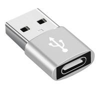 [2 Pack] USB to USB C Adapter for i-Phone 16 15, PD 20W USB-C Type C Fast Car Charger Adapter Plug for i-Phone 14, 13, 12, 11, Sam-sung S24, S23, S22 S21 S20 and More (Silver)