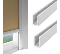 2 Pack UShaped Light Blocking Strips for Window Frames Blackout Honeycomb Blind Gap Blockers Privacy Sun Shade Side Rail Tracks (White 165cm)