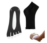 2-Pack UV Protection Socks for Gel Nail Lamp, Pedicure Foot Covers Blocking Rays, Breathable Anti-Tanning Shield for Home Salon & DIY Manicure (Black)