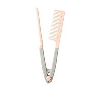 2 Pack V Shape Hair Straightening Combs Set, Flat Iron Comb Attachment Combs for Beautiful Tresses, Portable Hair Straightener Comb for Women's Styling