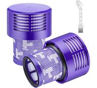 2 Pack V10 Filter for Dyson Replacement, Washable HEPA Post-Motor Filters for Dyson Cyclone V10 Absolute, Animal, Total Clean, SV12 Cordless Vacuum Cleaner Accessories, Replace Part No. 969082-01