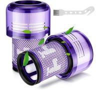 2 Pack V12 Replacement Filter for Dyson V12 Detect Slim Absolute Extra Total Clean Fluffy SV34 SV35 Cordless Vacuum Cleaner, Washable HEPA Filter Spares, Replaces Part 971517-01 97151701