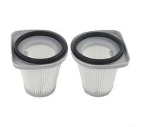 2-Pack Vacuum Cleaner Filter for Merlin Models - High-Efficiency Paper-and-Plastic Filter Having 5 Centimeters Top / 8.5 Cm Bottom Diameter 8.5 Cm Height Gray and White