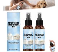 2 Pack - Value Set Pet Hair Remover Spray, 30ml Anti Static Fabric Fur Guard Solution - Mild Pet-Safe Lint Repel Mist & Grooming Detangler for Couch, Carpet