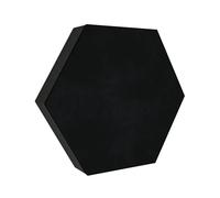2 Pack - Velvet Fabric Sound Acoustic Wall Decorative Art «Cinematic» Panels | Reduce echo - Absorption - Soundproofing | Acoustic Treatment | Color: [HEXAGON | Black]