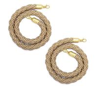 2 Pack Velvet Ropes with Hemp Cords for Weddings, Grand Openings, Events & Crowd Control