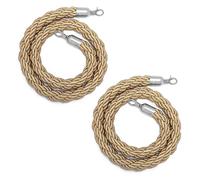 2 Pack Velvet Ropes with Hemp Cords for Weddings, Grand Openings, Events & Crowd Control