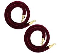 2 Pack Velvet Stanch Ber Rope with d Hoo 6.5ft Bury Crowd Control Ropes for Ban Restaurants Theaters Premium Quali Event Queu Solut