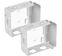 2 Pack Venetian Blind Fittings, 2.5x1.75x1.0 Inch Box Mounting Window Blind Headrail Brackets Holder for Venetian/Wood Blind (White)
