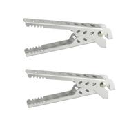 2 Pack Versatile Hot Pot Gripper, Bottle Opener, Anti-Grip Clamp for Camping/Barbecue/Outdoor Cooking (Silver)