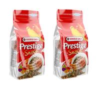 2 PACK VERSELE-LAGA PRESTIGE SNACK FOR CANARIES SMALL BIRD TREATS W/ FRUIT 125G