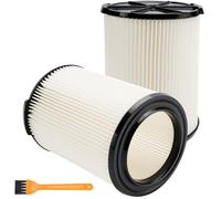 2 Pack VF4000 Replacement Filter, Standard Wet/Dry Vac Filter VF4000 Compatible with RIDGID Vacs Wet Dry 5-20 Gal & 6-9 Gal Husky Vacuum, Replacement Vf4000 Filter