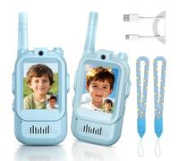 2 Pack Video Walkie Talkies for Kids,Rechargeable Video Intercom with Screen Display and Voice Changer,Fun Long Range Little Learners Toys 124x54x23mm
