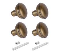 2 Pack Vintage Antique Brass Door Knob Set with Spindle, Vintage Old Style Door Knobs Replacement Set for Mortise Lock Interior Doors