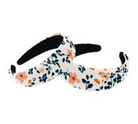 2 Pack Vintage Thick Hair Bands, Colorful Ditsy Flower Pattern Padded Thick Headbands, Velvet Wide Top Turban for Girls Women Men