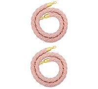 2 Pack VIP Stanchion Rope - 2.5m Natural Hemp Safety Rope for Events, Concerts, Graduation & Party Use, Durable & Stylish Queue Barrier Rope