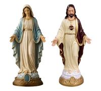 2-Pack Virgin Mary Statue Catholic, 20cm Blessed Virgin Mary Mother Figure