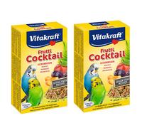 2 PACK VITAKRAFT BUDGIE FRUIT COCKTAIL FOOD SEED MIX EXTRA VITAMINS & MINERALS 200G