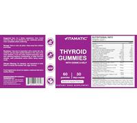 2 Pack Vitamatic Vegan Thyroid Support Gummies with Iodine & Kelp - 60 Count - Improve Your Energy & Increase Metabolism - Plant Based