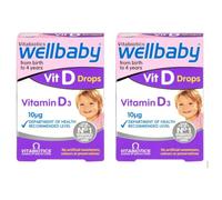 2 Pack Vitamin D Drops (Newborn to 4 Years Old) 10 UG 30ml (4 Months Supply) with NC Thank You Card