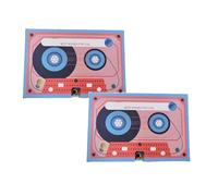2 Pack Voice Recordable Greeting Card for Valentine's Day Easter, 60 Seconds Recorder Cassettes Talking Card, Custom Voice Message Birthday Cards Voices Gifts for Holiday, Friends & Family (C)