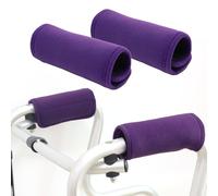 2 Pack Walker Handle Cushions Walker Grip Covers Pads Walker Padded Hand Grip Covers for Rolling Wheelchair Walker Elderly Grippers Rollator Handle (Purple)