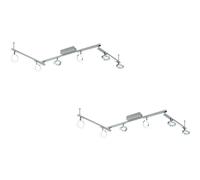 Loops 2 PACK Wall 9 Spot Light Aluminium Chrome Shade Satined Plastic LED 3.2W 3x3.3W Loops Multicolor