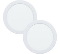 Loops 2 PACK Wall / Ceiling Flush Downlight 166mm White Spotlight 10.5W 3000K LED Loops White