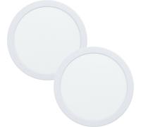 Loops 2 PACK Wall / Ceiling Flush Downlight 216mm White Spotlight 16.5W 3000K LED Loops White