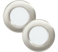 Loops 2 PACK Wall / Ceiling Flush Downlight Satin Nickel Steel 2.7W Built in LED in Metallics Loops Metallics