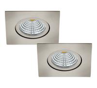 Loops 2 PACK Wall / Ceiling Flush Square Downlight Satin Nickel Spotlight 6W LED in Metallics Loops Metallics