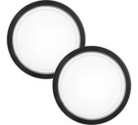 2 PACK Wall Flush Ceiling Light Black Shade White Clear Glass Painted E27 1x60W