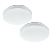 Loops 2 PACK Wall Flush Ceiling Light Colour White Shade White Plastic Bulb LED 11.5W Loops White