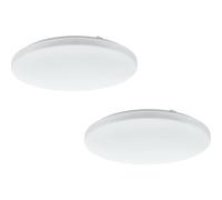 2 PACK Wall Flush Ceiling Light Colour White Shade White Plastic Bulb LED 33.5W