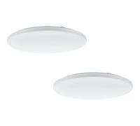 Loops 2 PACK Wall Flush Ceiling Light Colour White Shade White Plastic Bulb LED 49.5W Loops White