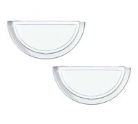Modern Chrome Wall Light 2 Pack With Clear Glass Shade And E27 Bulbs