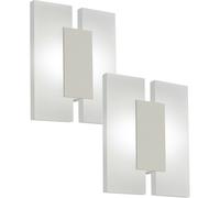 Loops 2 PACK Wall Light Colour Satin Nickel Shade Satined Plastic LED 2x4.5W Included in Metallics Loops Metallics