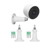 2 Pack Wall Mount Holder for Google Nest Cam Outdoor/Indoor (Battery) - 360° Adjustable Security Mount with 1/4” Screw Thread - Easy Installation, White