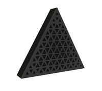 2 Pack - Wall-Mounted Acoustic Panel | Sound-Absorbing & Decorative Wood Panels for Echo Reduction | Home and Studio Acoustic Treatment | Color: [ Black | TRIANGLE]