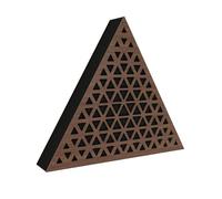 2 Pack - Wall-Mounted Acoustic Panel | Sound-Absorbing & Decorative Wood Panels for Echo Reduction | Home and Studio Acoustic Treatment | Color: [ Nut | TRIANGLE]