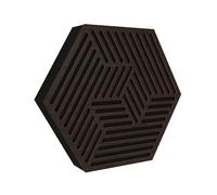 2 Pack - Wall-Mounted Acoustic Panel | Sound-Absorbing & Decorative Wood Panels for Echo Reduction | Home and Studio Acoustic Treatment | Color: [ Wenge | HEXAGON]