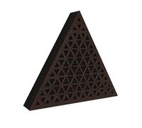 2 Pack - Wall-Mounted Acoustic Panel | Sound-Absorbing & Decorative Wood Panels for Echo Reduction | Home and Studio Acoustic Treatment | Color: [ Wenge | TRIANGLE]