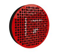 2 Pack - Wall-Mounted Acoustic Panel | Sound-Absorbing & Decorative Wood Panels for Echo Reduction | Home and Studio Acoustic Treatment | Color: [ Red glossy plastic | CIRCLES]