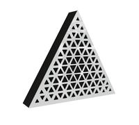 2 Pack - Wall-Mounted Acoustic Panel | Sound-Absorbing & Decorative Wood Panels for Echo Reduction | Home and Studio Acoustic Treatment | Color: [ White glossy plastic | TRIANGLE]