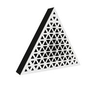 2 Pack - Wall-Mounted Acoustic Panel | Sound-Absorbing & Decorative Wood Panels for Echo Reduction | Home and Studio Acoustic Treatment | Color: [ White | TRIANGLE]