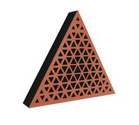 2 Pack - Wall-Mounted Acoustic Panel | Sound-Absorbing & Decorative Wood Panels for Echo Reduction | Home and Studio Acoustic Treatment | Color: [ Cherry | TRIANGLE]