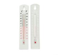 2 Pack Wall Thermometer Indoor Outdoor Hanging for Garden Greenhouse Home Office Room Temperature Measurement, Large Clear Display, Celsius -50° to 50°, Fahrenheit -60° t