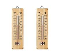 2 Pack Wall Thermometer - Indoor Outdoor Temperature Gauge | Dual Scale °C/°F | Room, Garden, Patio, Greenhouse, Office Thermometer | Easy-to-Read Analog Design