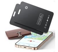 2-Pack Wallet Air Tracker Tag Compatible with Apple Find My (iOS Only), Card 0.06in Bluetooth Tracker for Wallets, Luggage, Passport, Wireless Charging, Anti-Loss Card Locator
